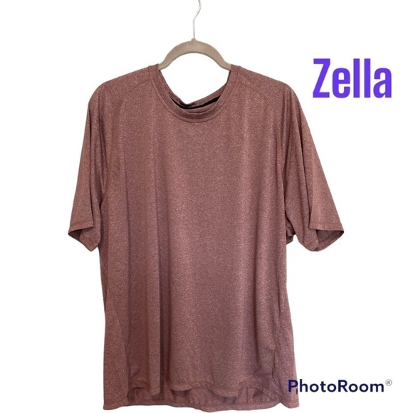 Zella Tops - Zella purple taupe melange short sleeve  Active top pull on top size 2XL